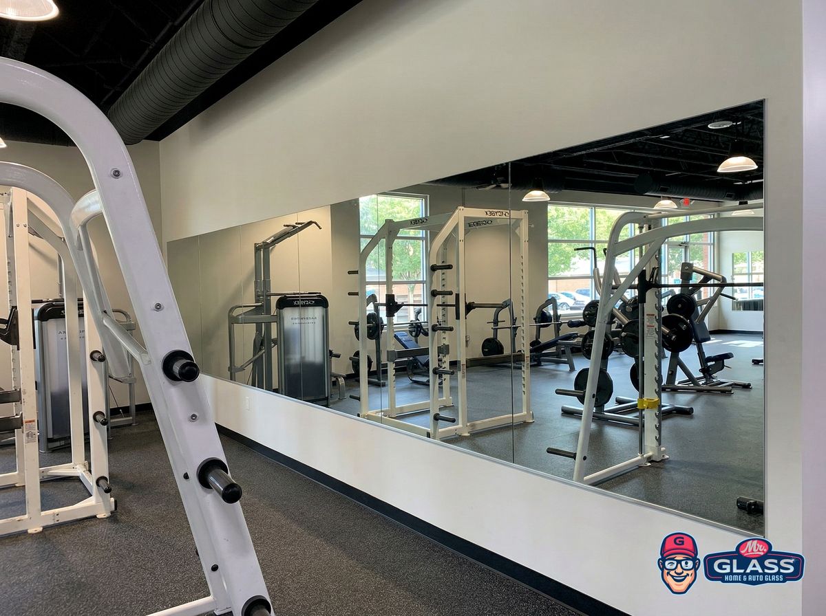 Gym Mirror Wall Installation